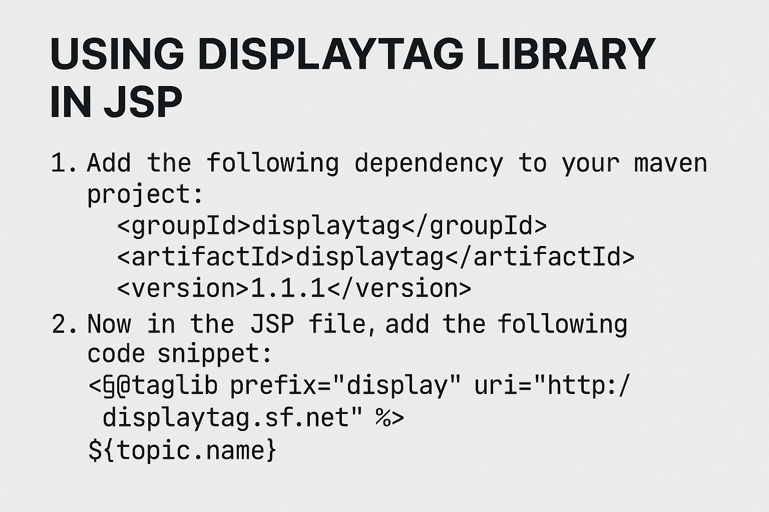 DisplayTag-JSP
